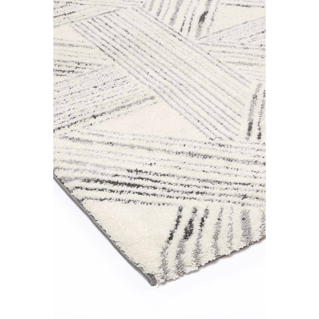 Verve Light Grey Geometric Rug 160x230cm