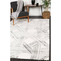 Verve Light Grey Geometric Rug 160x230cm