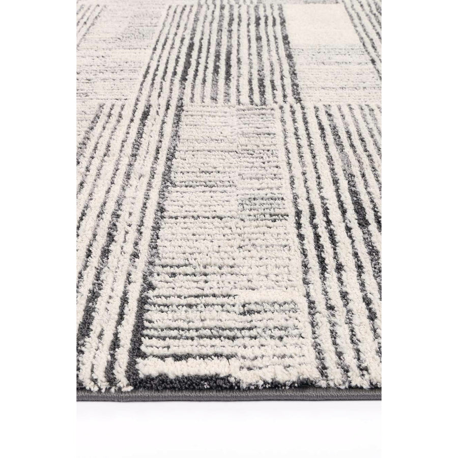 Verve Light Grey Brick Rug 200x290cm