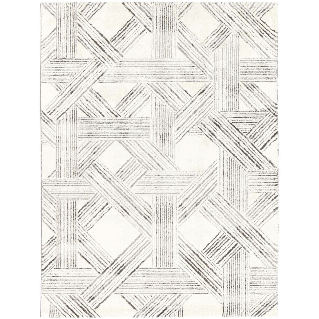 Verve Light Grey Geometric Rug 200x290cm