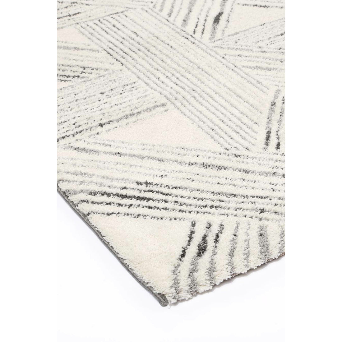 Verve Light Grey Geometric Rug 200x290cm