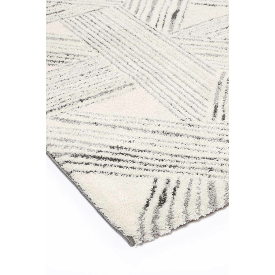 Verve Light Grey Geometric Rug 200x290cm