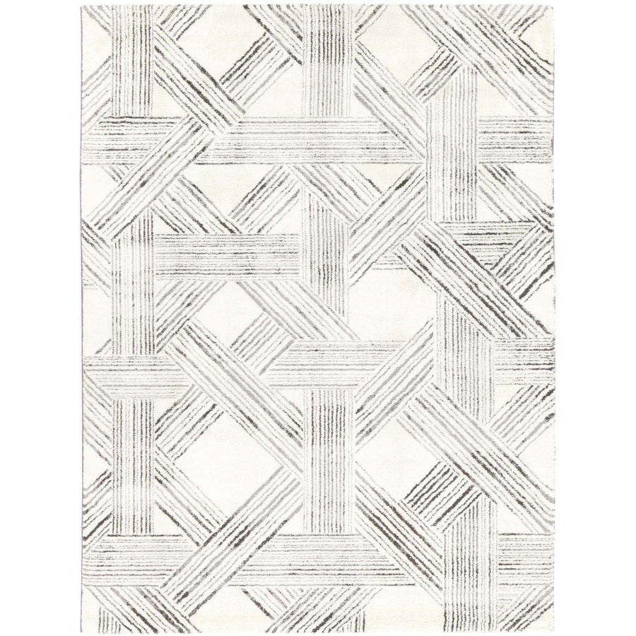 Verve Light Grey Geometric Rug 240x330cm