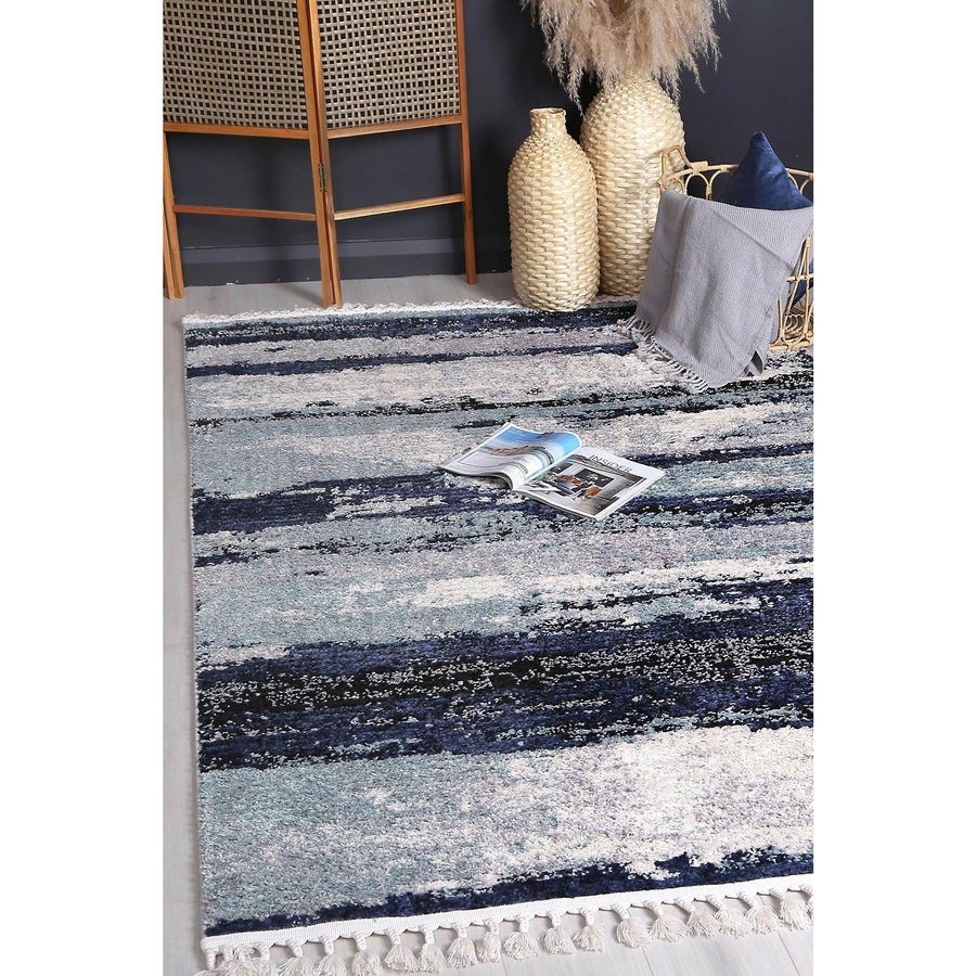 Myk Navy Blue Abstract Rug 160x230 cm