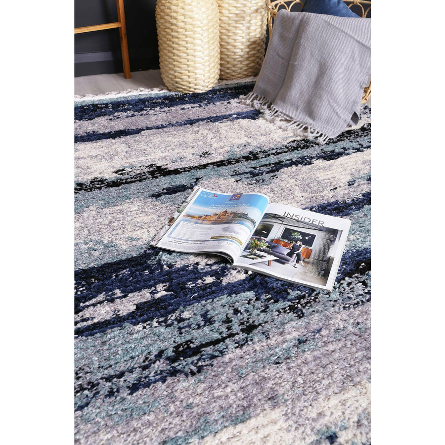 Myk Navy Blue Abstract Rug 160x230 cm