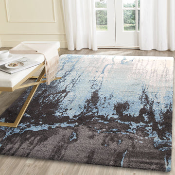 Morisot Blue Abstract Rug 120x160cm