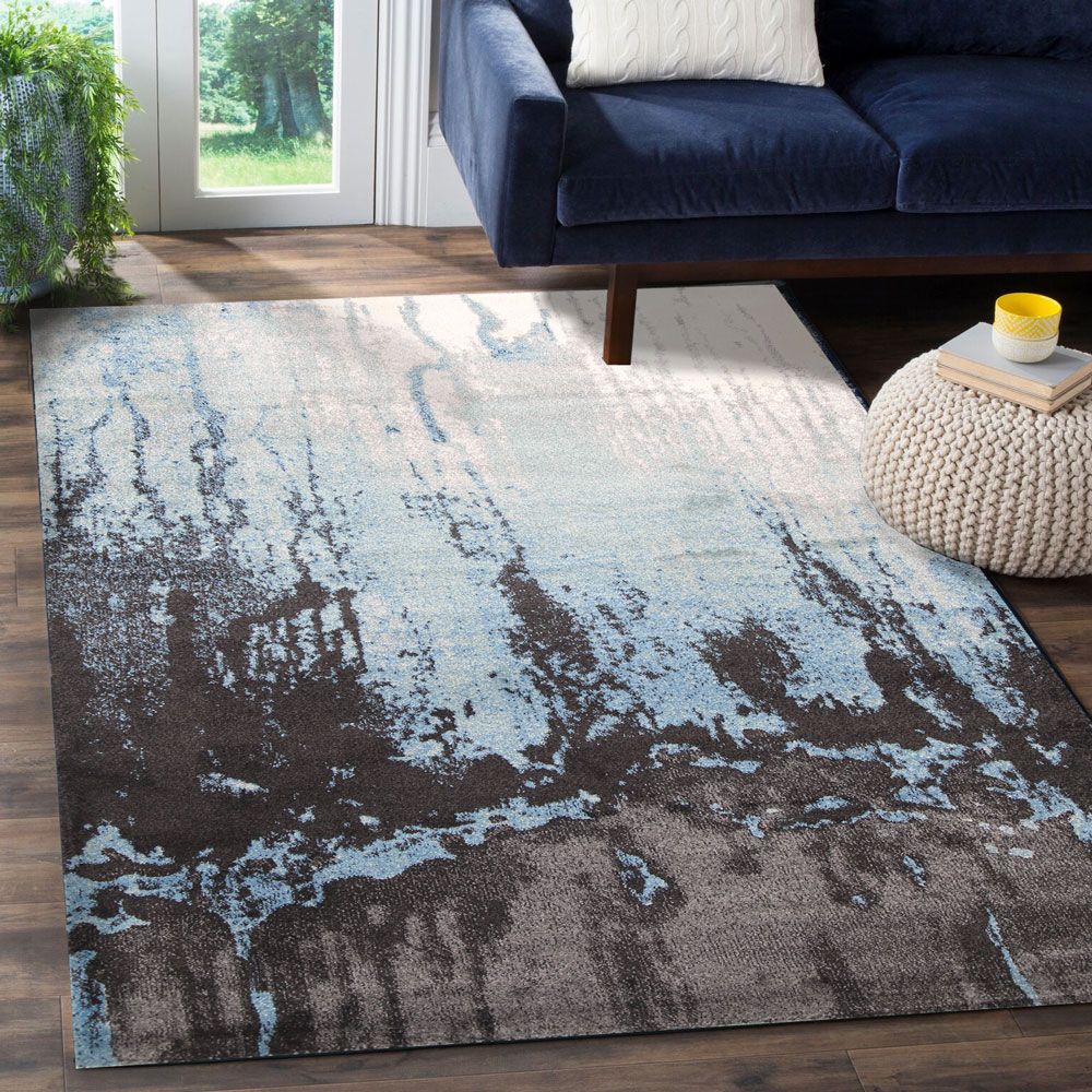 Morisot Blue Abstract Rug 160x220cm