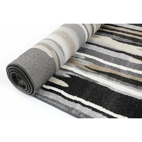 Morisot Dark Brown Vertical Stripes Rug 160x220cm