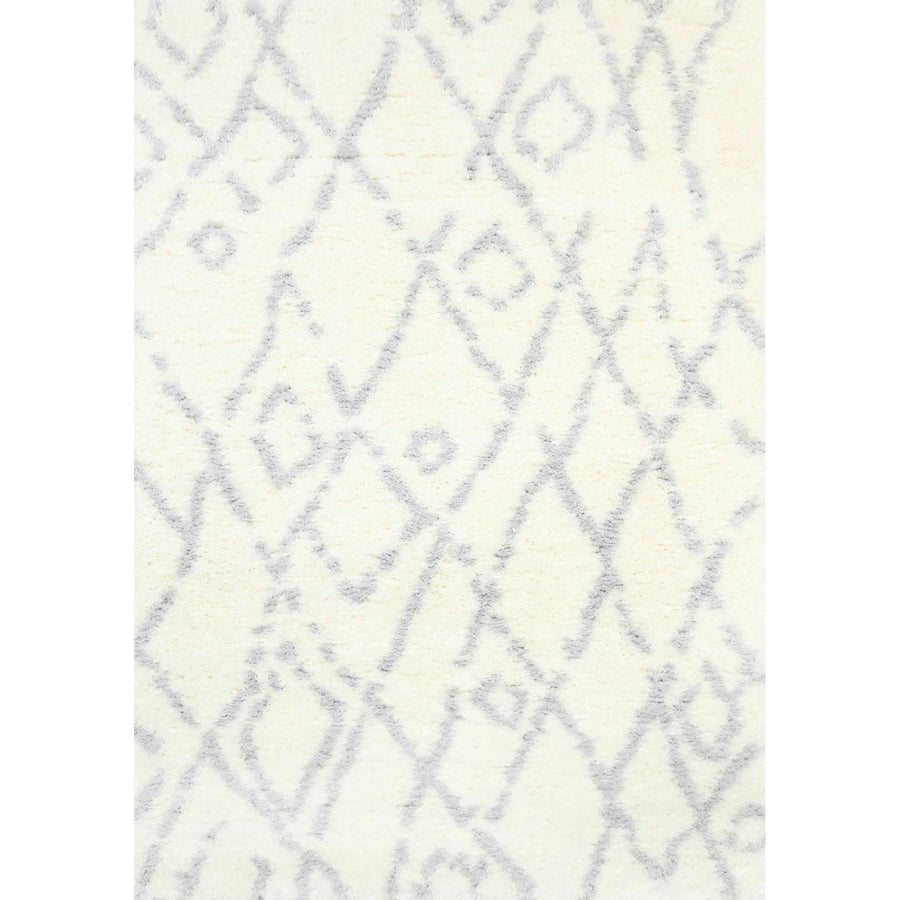 Moroccan Cream and Silver Fes Rug 160X230cm