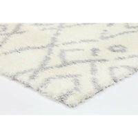 Moroccan Cream and Silver Fes Rug 160X230cm