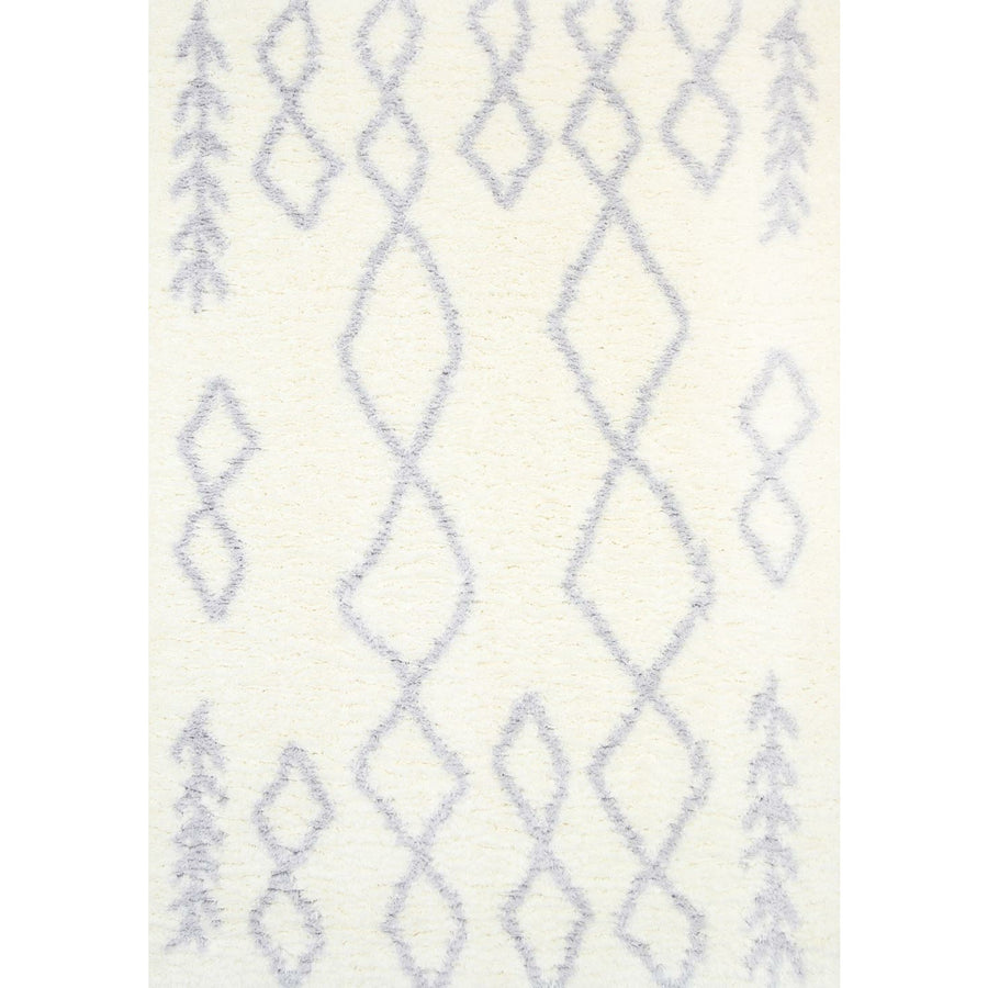 Moroccan Cream and Silver Tribal Rug 160X230cm