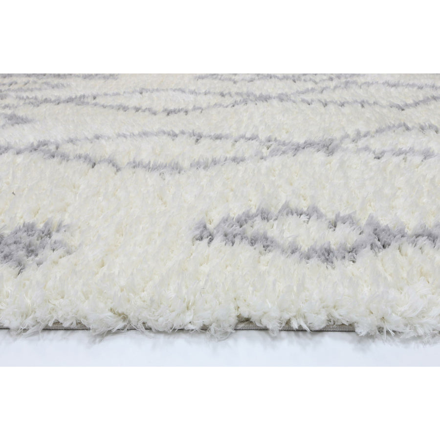 Moroccan Cream and Silver Tribal Rug 160X230cm