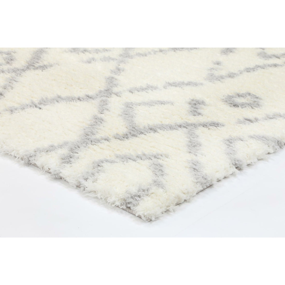 Moroccan Cream and Silver Fes Rug 200X290cm