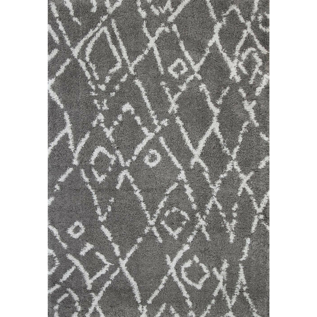 Moroccan Grey and Silver Fes Rug 200X290cm