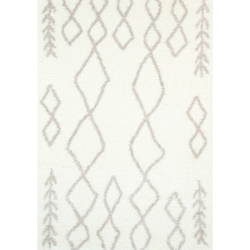 Moroccan Cream and Beige Tribal Rug 200X290cm