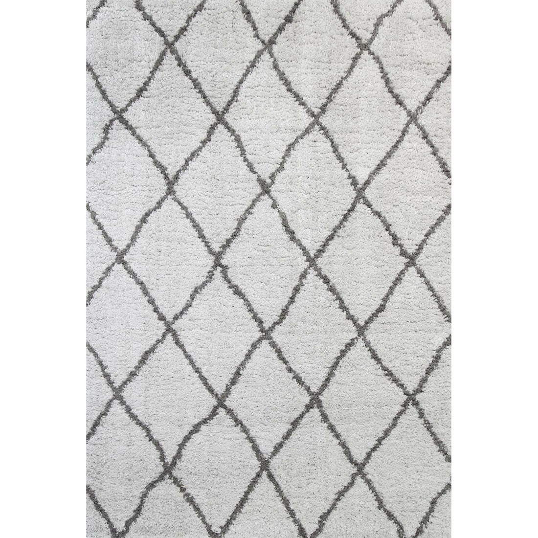 Moroccan Silver and Grey Diamond Rug 200X290cm