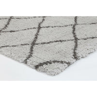 Moroccan Silver and Grey Diamond Rug 200X290cm