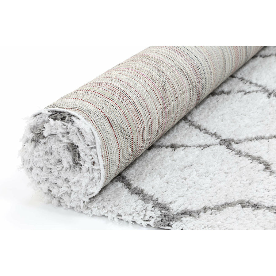 Moroccan Silver and Grey Diamond Rug 200X290cm