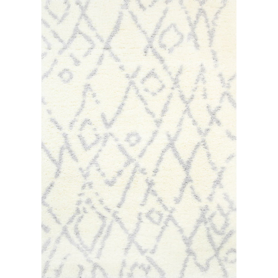 Moroccan Cream and Silver Fes Rug 240X330cm