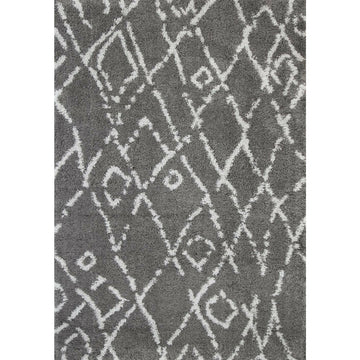 Moroccan Grey and Silver Fes Rug 240X330cm