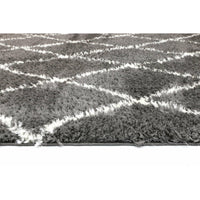 Moroccan Grey and Cream Diamond Rug 240X330cm