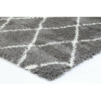 Moroccan Grey and Cream Diamond Rug 240X330cm