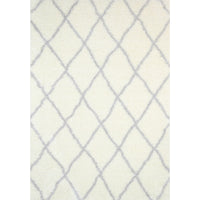 Moroccan Cream and Silver Diamond Rug 240X330cm