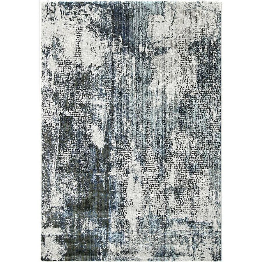 Roman Mosaic Modern Grey Turquoise Rug 200x290 cm