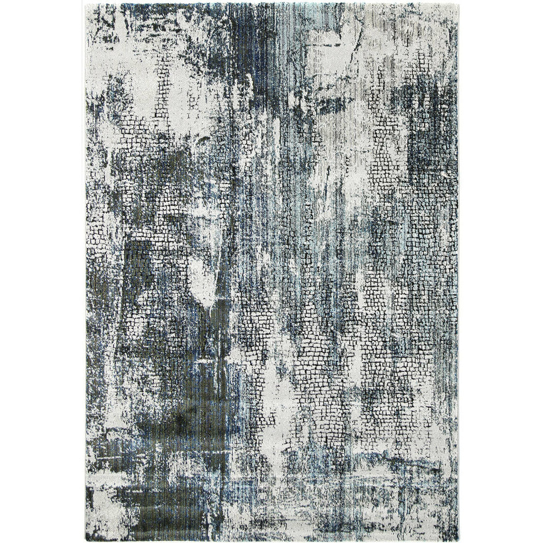 Roman Mosaic Modern Grey Turquoise Rug 300x400 cm