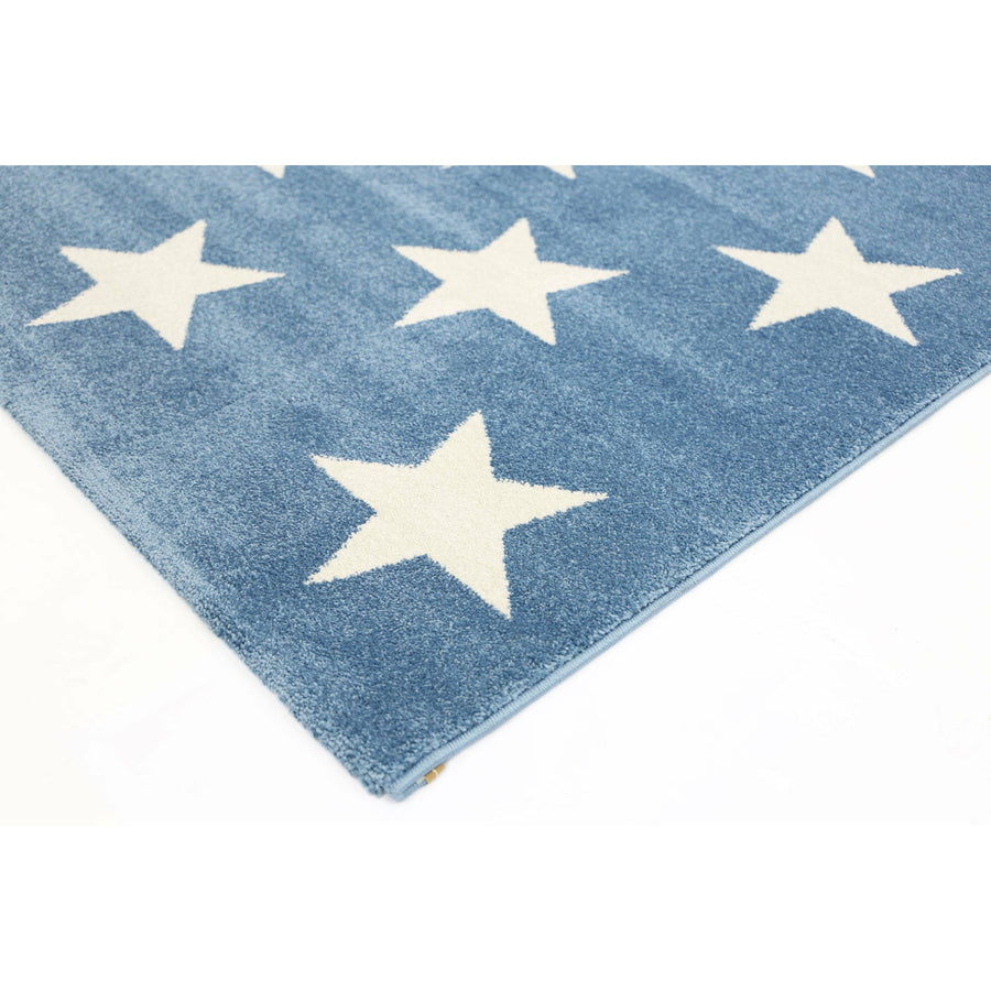 Piccolo  Blue and White Stars Kids Rug 120x170cm