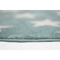 Piccolo Aqua White Stars Kids Rug 120x170cm