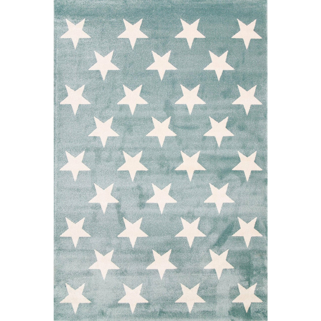 Piccolo Aqua White Stars Kids Rug 120x170cm