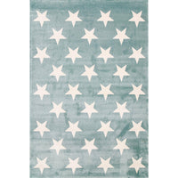 Piccolo Aqua White Stars Kids Rug 120x170cm