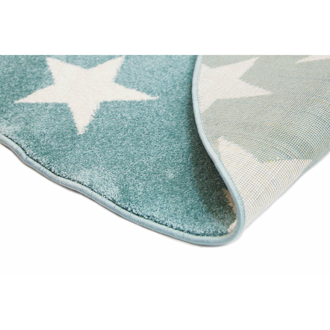 Piccolo Aqua White Stars Kids Rug 120x170cm