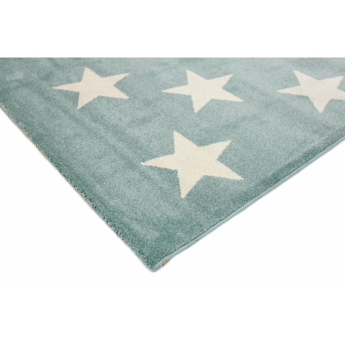 Piccolo Aqua White Stars Kids Rug 120x170cm