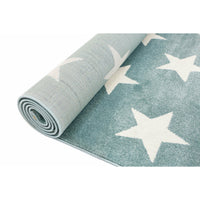 Piccolo Aqua White Stars Kids Rug 120x170cm