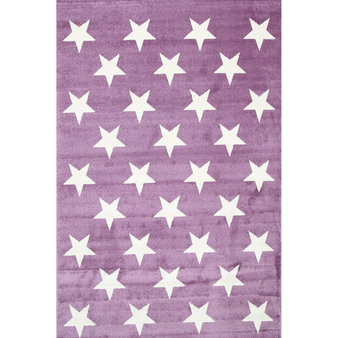 Piccolo Violet Pink and White Stars Kids Rug 120x170cm