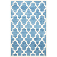 Piccolo Blue and White Lattice Pattern Kids Rug 120x170cm