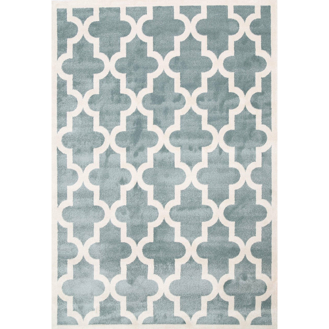 Piccolo Aqua White Lattice Pattern Kids Rug 120x170cm