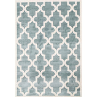 Piccolo Aqua White Lattice Pattern Kids Rug 120x170cm