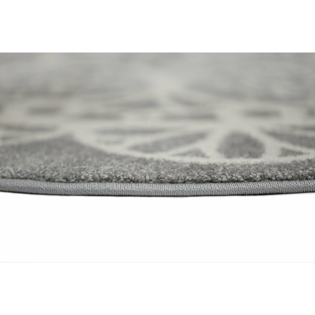 Piccolo  Grey and White Doily Kids Rug 133x133cm Round