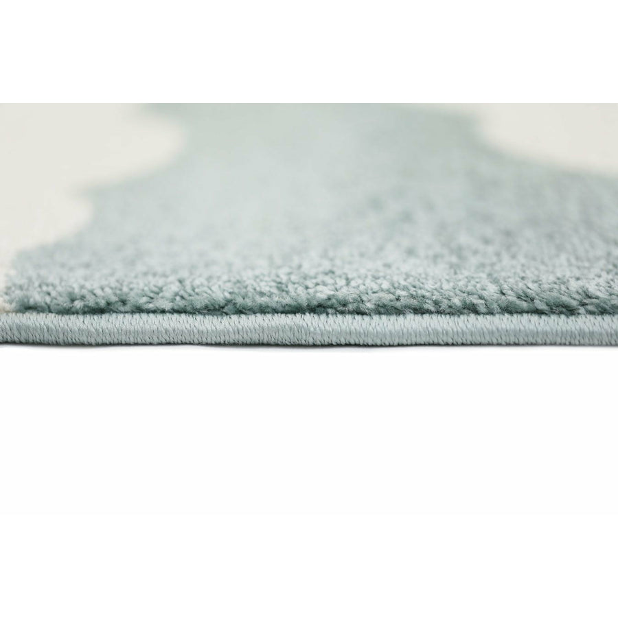 Piccolo  Aqua White Cloud Kids Rug 160x230cm