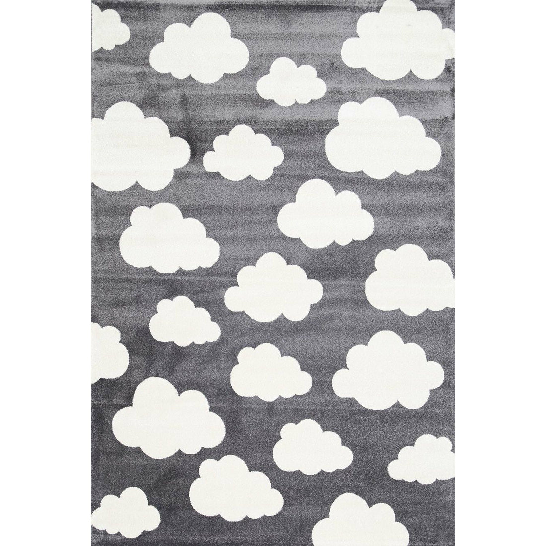 Piccolo  Dark Grey and White Cloud Kids Rug 160x230cm