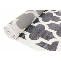 Piccolo Charcoal and White Stars Kids Rug 160x230cm