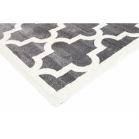 Piccolo Grey and White Lattice Pattern Kids Rug 160x230cm