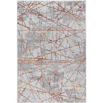 Isaiah Geometric Rust Rug 120x170cm