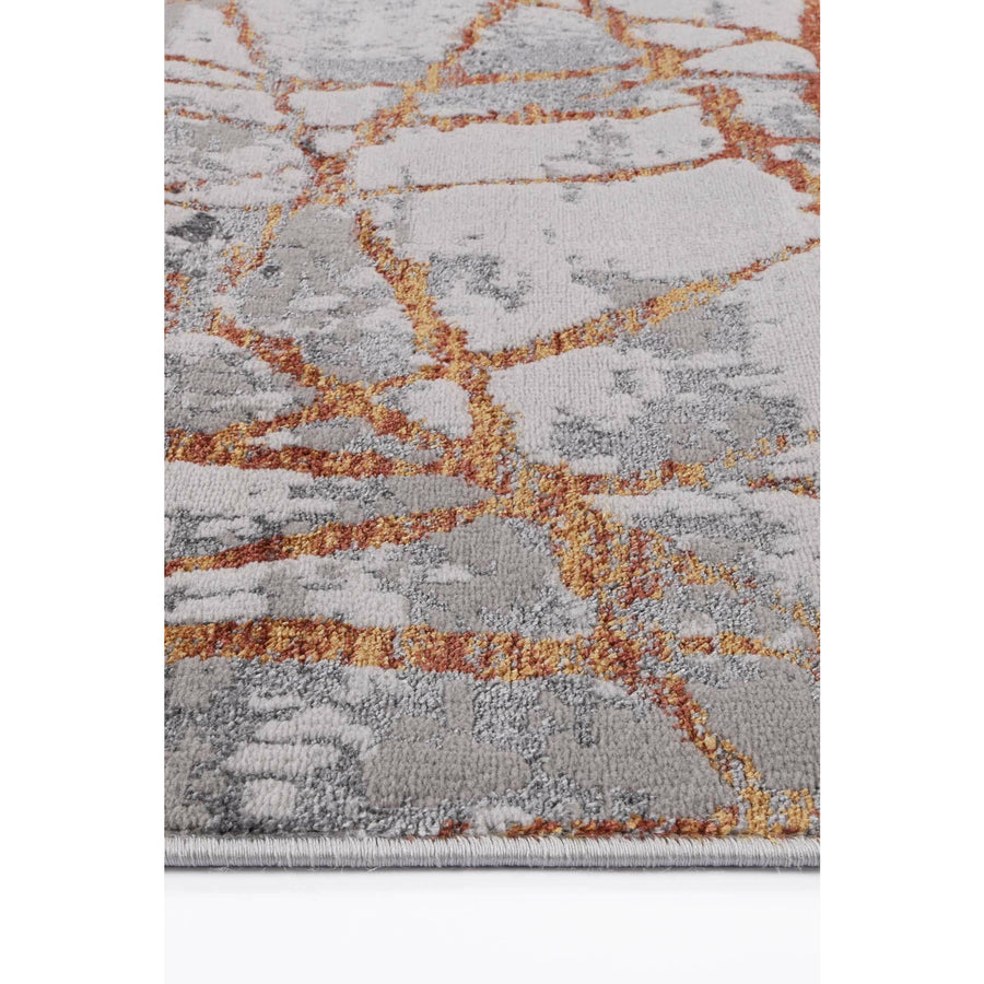 Isaiah Geometric Rust Rug 120x170cm