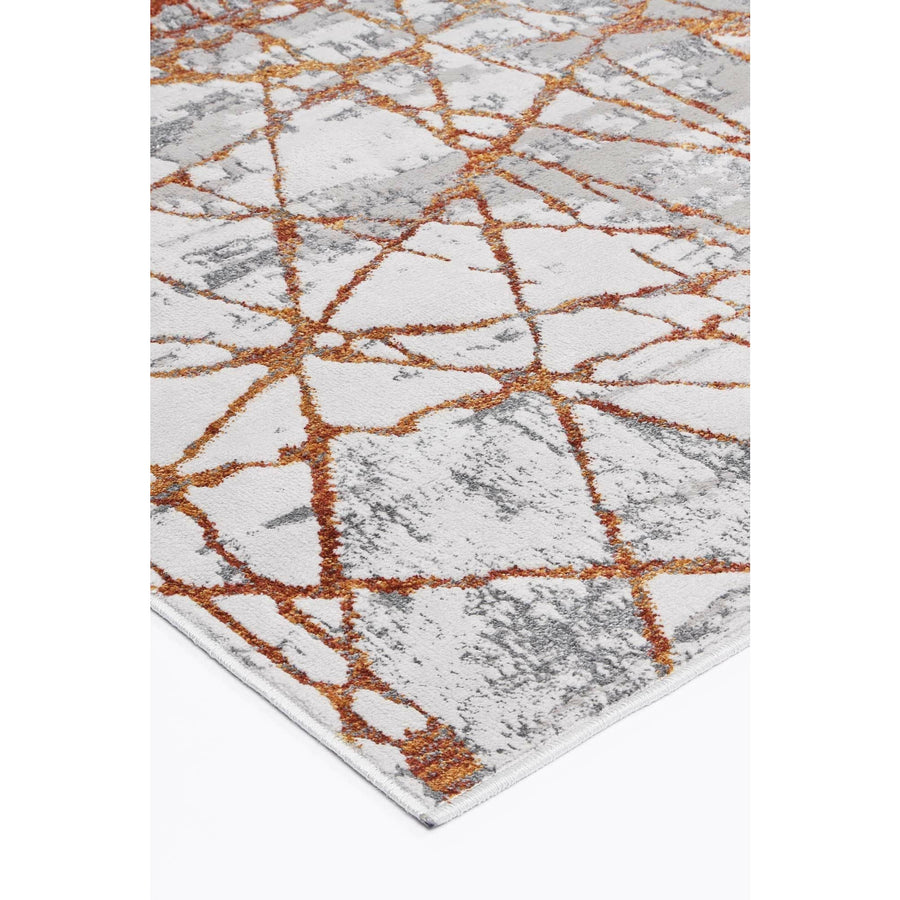 Isaiah Geometric Rust Rug 120x170cm