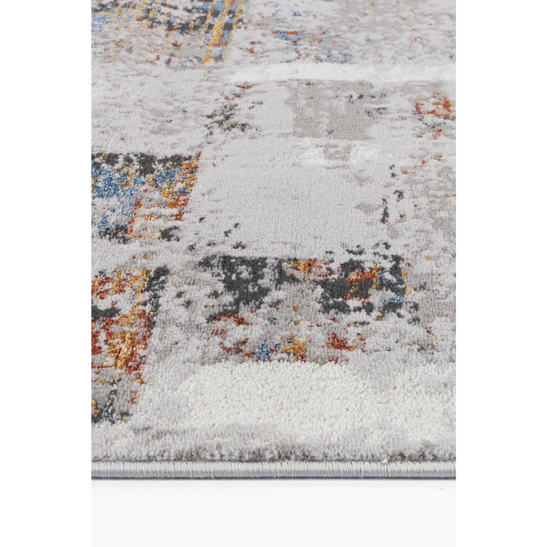 Isaiah Grey Rust Abstract Rug 120x170cm