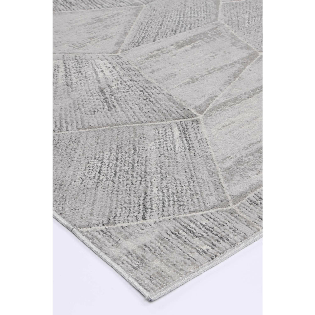 Isaiah Grey Tiled Geometric Rug 120x170cm